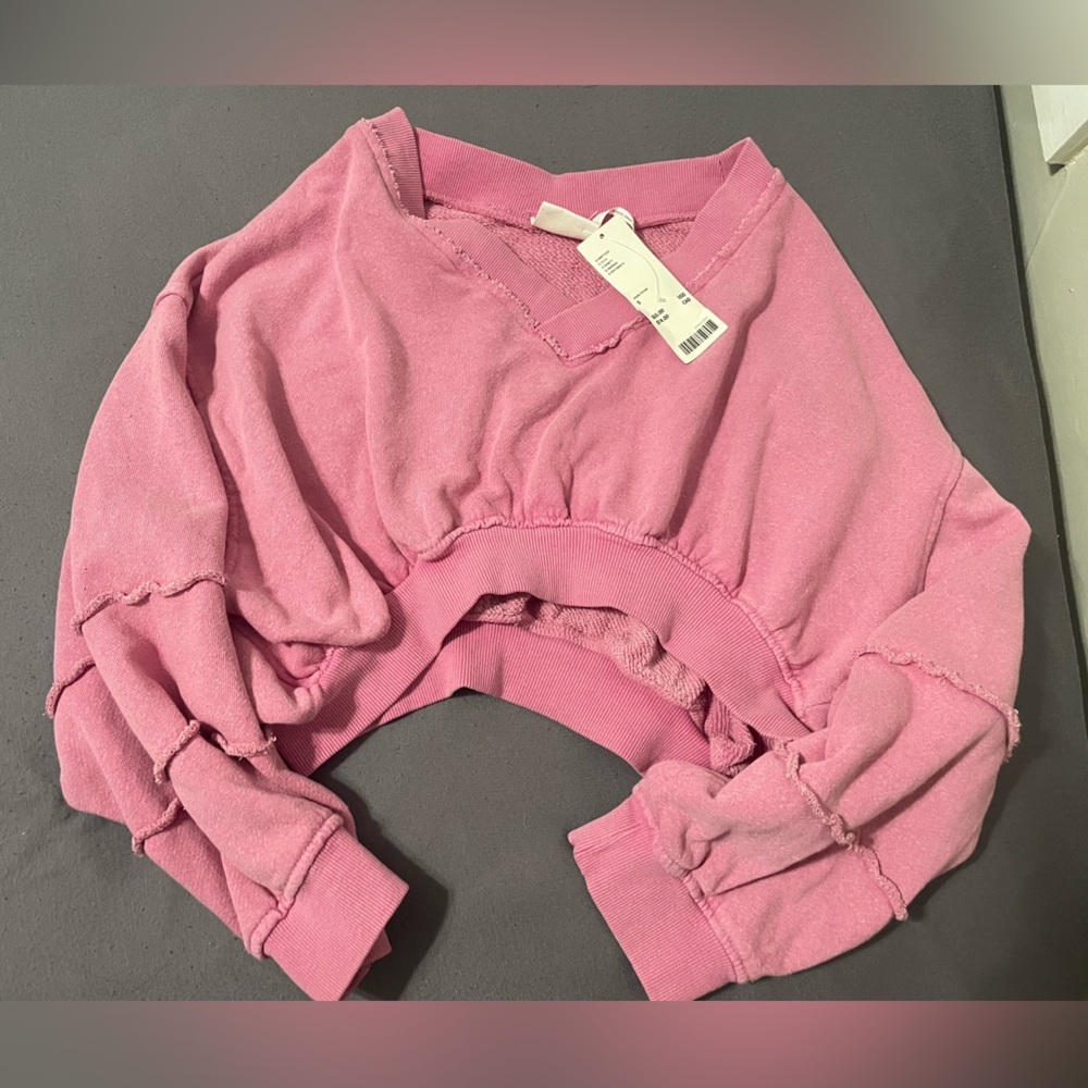 Pink urban outfitters cropped sweatshirt